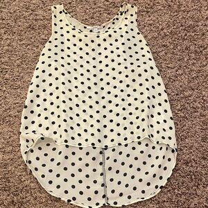 Polka Dot Sleeveless Top